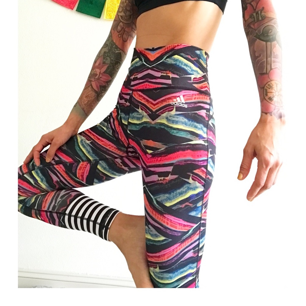 COPY - Adidas multi color high waist tights
